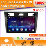 Android Auto raadio Ford Fiesta Mk VI 5 Mk5 2002 - 2008 jaoks Multimeedia GPS Navigatsiooni M&auml;ngija Stereo Carplay 2 Din DVD Carplay 4 core 1GB+32GB carplay
