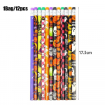 12 tk kustutuskummidega Halloweeni kirjutuspliiatsid kirjatarbed, kingitus &otilde;pilastele, armas puidust pliiats 12Pcs