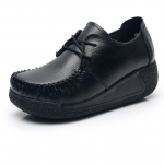 Moodsad kvaliteetsed ehtsast nahast naiste platvormtossud, paeltega kinnitatavad korterid, kiikkingad, madalad daamide vabaajajalatsid, k&otilde;rgus kasvab 35 must