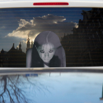 3D auto tagumine korpus &Ouml;ine helkur Devil kleebis UV-kaitse DIY p&auml;ikesekindel