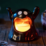 Halloweeni k&uuml;&uuml;nlahoidja keraamika kummituslik k&uuml;&uuml;nlajalg l&otilde;hnav k&uuml;&uuml;nlajalg rippuv TeaLight k&uuml;&uuml;nlajalg Pulmaingli lauakaunistus valge