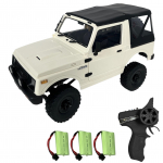 1:10 skaala kaugjuhtimispuldiga auto, 2,4 GHz 4WD esituledega elektriline maastikus&otilde;iduk, 3 3 battery valge