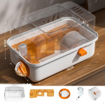 Hamster Cage Habitat Clear, suur hingav loominguline v&auml;ikeloomade maja loomadele oranž