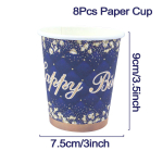 S&uuml;nnip&auml;evateemalised peokaunistused Lauan&otilde;ud Sinised kuldsed pabertaldrikud S&uuml;nnip&auml;evapeo T&auml;iskasvanud Baby Shower S&uuml;nnip&auml;evapeotarbed