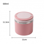 600/800ml Toidu termopurgi isoleeritud supitass Termosega anumad roostevabast terasest l&otilde;unakarbi termohoidja soojana koolilastele 600ML