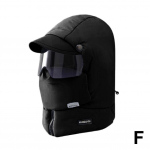 Naiste talvesooja kapuutsiga sall integreeritud tuulekindel mask Artefakt, soojalt paksendatud talvesamett S5C1 Black-1pcs