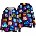 Blox Fruits Anime Hoodie Tudengite dressipluus Pikkade varrukatega Meeste Naiste Pusad Harajuku T&auml;navar&otilde;ivad Pulloverid Moer&otilde;ivad XS