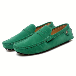 Meeste mokassiinid Penny Loafer kingad, S&otilde;idukingad, Mugavad libisemiskindlad slip-on kunstseemisnahast kingad, Meeste jalatsid, Kevad ja Suvi 45 roheline