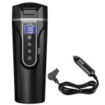 Soojust s&auml;ilitav LCD-ekraan elektriline veekeetja veesoojendaja pudel kaasaskantav autosoojendustass 12V/24V roostevaba teras 450ml