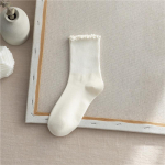 &Uuml;hev&auml;rvilised moe-stiilis volangid mansett Armsad t&uuml;druku sokid volangid pahkluu sokid one size