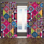 2 tk. Valgust filtreerivad pol&uuml;esterkardinad koos HD digitaalse prindivarda taskukujundusega h&otilde;lpsaks riputamiseks, sobivad ideaalselt elutuppa 50W160H(CM)x2Panel&Grommet Top