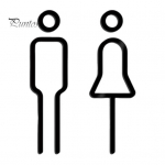 3D akr&uuml;&uuml;list Vannitoa tualettruumi silt WC meeste naiste tualettruumi uksesilt &Auml;rirestoran B&uuml;roohotell Pesuruumi seina tunnusm&auml;rk kuldne