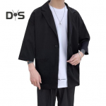 Meeste &uuml;likonnamantel &uuml;hev&auml;rviline kevadsuvine &uuml;likond jakk, &uuml;he n&ouml;&ouml;biga rev&auml;&auml;riga 3/4 varrukatega, vaba istumisega vabaaja &auml;ririided M hall