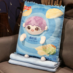 Cartoon Potato Chip Star puuvillane nukupadja tekk Kahe otstarbega diivan Kontori kaks-&uuml;hes auto padja tekk kaks-&uuml;hes throw pillow 40 * 50cm/0.6kg