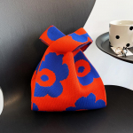 Suure mahutavusega silmkoeline kott Naiste silmkoeline k&auml;ekott Kandekott kaasaskantav hoiuruum v&auml;litingimustes kasutamiseks Pehme kootud mitmek&uuml;lgne ja armas kott 35 * 20cm