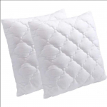 Lot de 2 oreillers 65 x 65, Mousse &agrave; m&eacute;moire de Forme, Sp&eacute;cial Cervicale, PROMOLINGE + 2 Prot&egrave;ges Oreillers 65x65