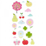 Autocollants - Stickers Nuage - Puffies Enfant - 19 pi&egrave;ces - Synth&eacute;tique - 15x8 cm