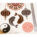 Tatouages temporaires - Zen - Dorures et rouge