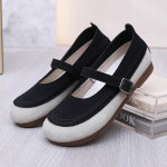 Naiste mugavad treeningtossud reguleeritava pahkluurihmaga, vabaaja libisemiskindlad hingavad jalan&otilde;ud, kerged Mary Jane'i baleriinikingad naistele 35 must