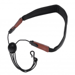 Universaalne reguleeritav pehmest PU-nahast kaelarihm koos metallist konksuosadega saksofoni jaoks