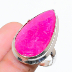 Ruby(Simulated) Gemstone Handmade 925 Sterling Silver Ring Size 8.5 m3r75