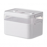 Youshengi kaasaskantava ravimikarbi pillide korraldaja suure mahutavusega mitmekihiline disain l&auml;bipaistev ravimikarp k&auml;epidemega Dual Layer