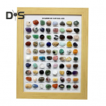 80 loodusliku v&auml;&auml;riskivi kollektsiooni kristallmaagi n&auml;itusekomplekt, kogutavad v&auml;&auml;riskivid puitraamis, hariduslik kingitus lastele, v&auml;&auml;riskivide armastajatele Sets