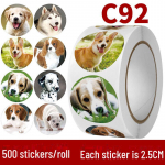 Armsad laste koomiksite p&uuml;hadeaegsed t&auml;nukleebised 25mm 500 stickers/roll