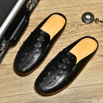 Mood Slip On Loafers Meeste kingad Muulad Sussid Disainer Mugavad pehmed vabaajajalatsid Meeste nahast kingad Krokodill Man Flats 39 must