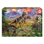 Pusle Loomad 500 t&uuml;kki EDUCA - DINOSAURUSTE KOHTUMINE