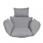 Munatooli padi Kiiktooli padi peatoega Pestav rippuv korv istmepadja vahetus terrassi aia munatoolile helehall v&auml;rv