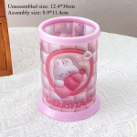 1 tk armas visuaalne 3D multikas mustriga plastikust pliiatsihoidja t&uuml;drukutele lauaarvuti kirjatarvete kosmeetika korraldaja &uuml;li&otilde;pilaskontori hoiukarp