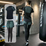 Kvaliteetne naiste jooga ja fitnessi kiiresti kuivav kahest osast koosnev &uuml;likond kevadiseks ja s&uuml;giseseks hooajaks M [95-110 lbs]