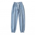 Summer Thin Ice Silk Jeans Women Elastic High Waist Drawstring Harem Pants Loose All-matched Beam Leg Nine Points Denim Pants XXXL helesinine v&auml;rv