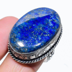 Lapis Lazuli Handmade 925 Sterling Silver Gift Jewelry Ring Size 9 l7n46