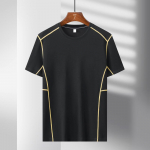 Suvine vabaaja triibuline l&uuml;hikeste varrukatega T-s&auml;rk meestele &uuml;mara kaelusega l&uuml;hikeste varrukatega spordi-T-s&auml;rk XXXXXL valge