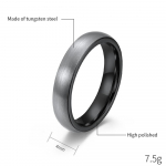 Kumer liivapinnaga volframterasr&otilde;ngas: Stiilsed ja lihtsad 4, 6, 8 mm roostevabast terasest volframist ehted Size 7