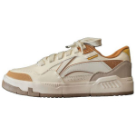 Li Ning Common 80ndate Mugavad Klassikalised Vabaaja Vastupidavad Libisemiskindlad Madala S&auml;&auml;rega Rula Tossud Meeste Tossud Valge Pruun AGCU157-4 43