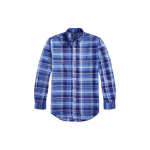 Polo Ralph Lauren Kevad/Suvi 24 Ruuduline Muster Logo Tikandiga &Uuml;he Rinnaga Pikkade Varrukate S&auml;rk Meeste s&auml;rgid Sinine MNPOWOV16823471-400 XL