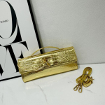 Elegantne k&auml;sitsi kootud &otilde;htune baguette-kott metallist lukuga - Naiste &otilde;la- v&otilde;i kaenlaalune k&auml;ekott Upgraded Gift Box