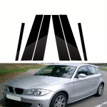 Sobib BMW 1. seeriale E81/E82/E87/E88 luukp&auml;ra 2004-2013 L&auml;ikiv must sammaste postid ukseklaasi liistude kaunistus kleebis must