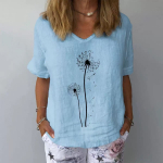 GMXIA naiste vabaaja moe suvised l&uuml;hikeste varrukatega O-kaelusega pluusid ja s&auml;rgid XXXL