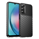 Thunder Series For Samsung Galaxy A25 5G (Global) (161.0 x 76.5 x 8.3mm) Twill Texture TPU Phone Cover Thicken Anti-drop Phone Case Blue