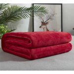 Flanelltekk Suvine Konditsioneeritud Viskepehme Fliis Kontor Napitekk &Uuml;hekihiline Kahepoolne Pl&uuml;&uuml;s Kogu Hooaja Tekk 100 x 180CM punane