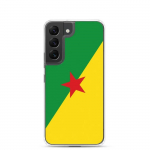 Coque T&eacute;l&eacute;phone &ndash; Samsung &ndash; Galaxy S22 Plus &ndash; Drapeau Guyane &ndash; Supp &ndash; Mitmev&auml;rviline