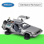 Welly 1:24 M&otilde;&otilde;tkava Tagasi Tulevikku II Sulamist Auto Mudel Diecasts Metallist M&auml;nguautod Auto Mudel K&otilde;rge Simulatsioon Kogumine Laste Kingitused 1:24-size:18*8*5.7cm h&otilde;be