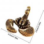 Messingist Skorpioni valamiskuju Mini Loom Metallkujuke Kodukaunistus T&ouml;&ouml;laua K&auml;sit&ouml;&ouml; Skulptuur Kaunistus Ripatsid Kingitused messingu