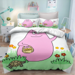 Barbapapa multikas tekikott Anime 3D-tr&uuml;kiga Armas laste magamistoakomplekt Pol&uuml;ester T&auml;iskasvanu kingitus 2/3 tk Voodipesu AU Single(140x210cm)