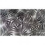 Tapis d'entr&eacute;e - HOME MAISON - Herbier Noir Blanc - 45 x 75 cm - Synth&eacute;tique - Moderne valge