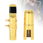 5C Saksofoni suupill Messing Alto/Tenor/Sopranile - Professionaalne ja Algaja Metallist Suupill Korgi ja Klambri Komplektiga Alto beige